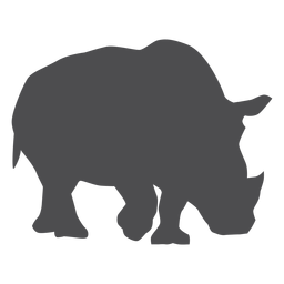 Rhinoceros Nashorn Horn Fettschwanz Silhouette PNG-Design