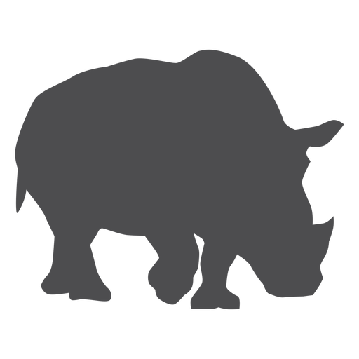 Rhinoceros rhino horn fat tail silhouette Transparent PNG Rhinoceros rhino horn fat tail silhouette Transparent PNG