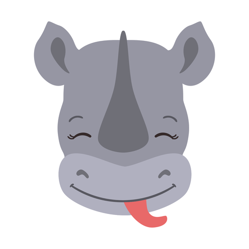 Rhinoceros tongue rhino horn flat sticker Transparent PNG Rhinoceros tongue rhino horn flat sticker Transparent PNG