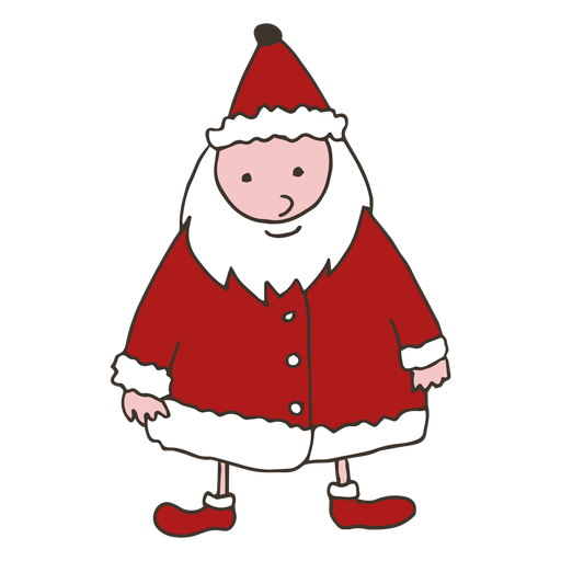 Santa claus beard coat sleigh sketch PNG Design