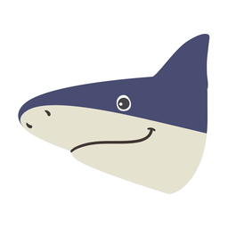 Adesivo de barbatana de tubarão plana Desenho PNG