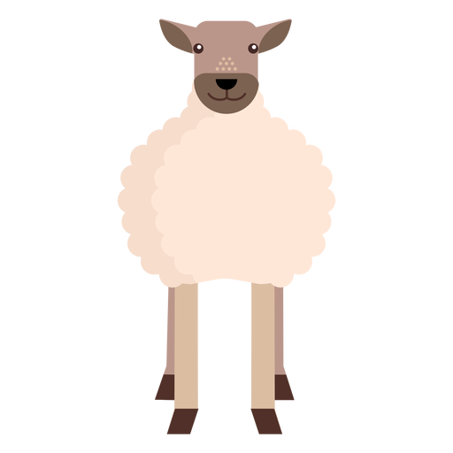 Sheep lamb hoof wool flat rounded geometric PNG Design