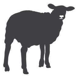 Sheep lamb wool hoof silhouette PNG Design