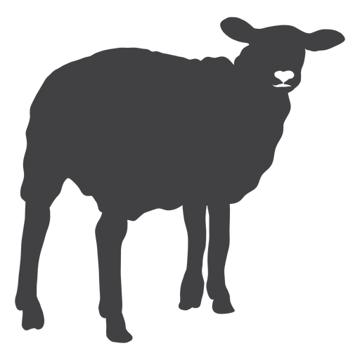 Sheep lamb wool hoof silhouette PNG Design