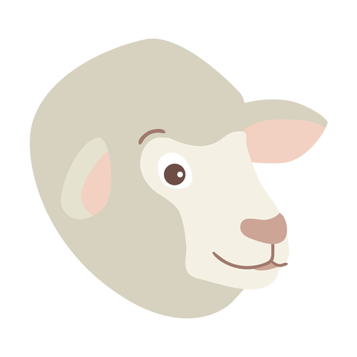 Sheep wool lamb flat sticker Transparent PNG Sheep wool lamb flat sticker Transparent PNG