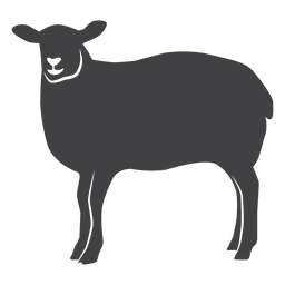 Sheep wool lamb hoof silhouette PNG Design