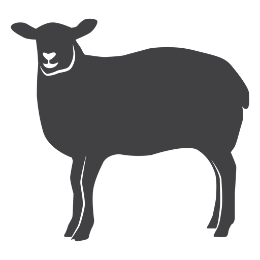 Sheep wool lamb hoof silhouette PNG Design