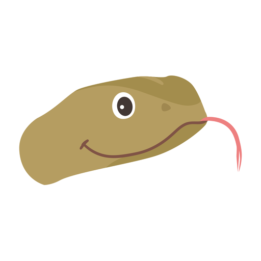Snake forked tongue flat  Sticker PNG Design