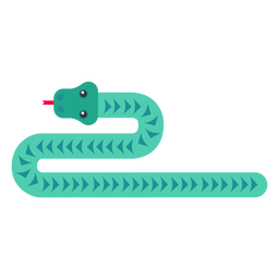 Snake forked tongue reptile twisting long flat rounded geometric PNG Design