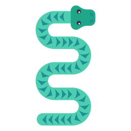 Cobra réptil torção longa plana arredondada geométrica Desenho PNG
