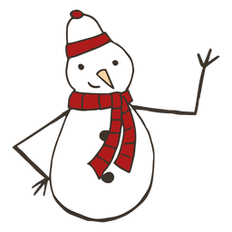 Boceto de bufanda de botón de rama de sombrero de zanahoria de muñeco de nieve Transparent PNG