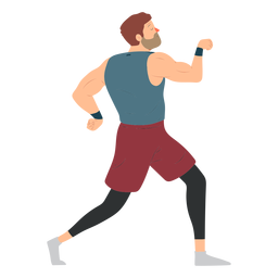Sportsman beard muscle shorts planos Diseño PNG