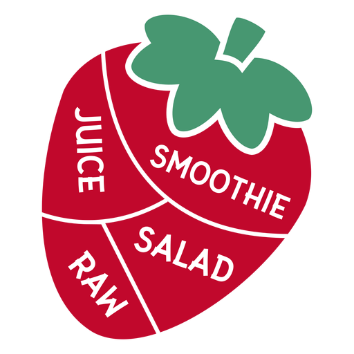 Morango suco smoothie salada cru plana Desenho PNG