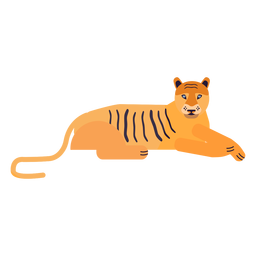Tiger stripe flat Transparent PNG