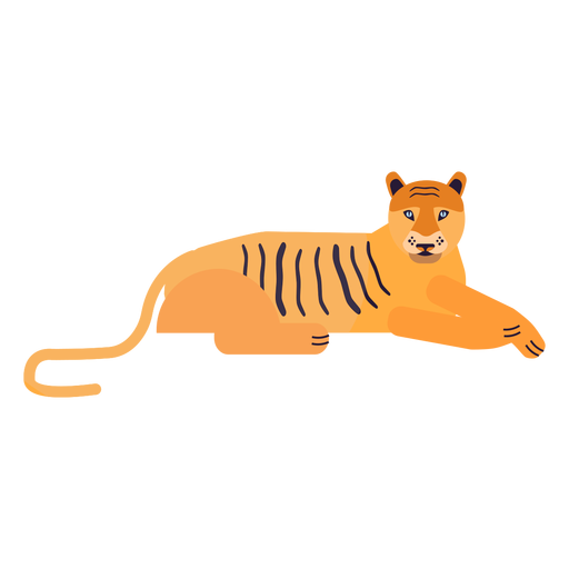 Listra tigre plana Desenho PNG