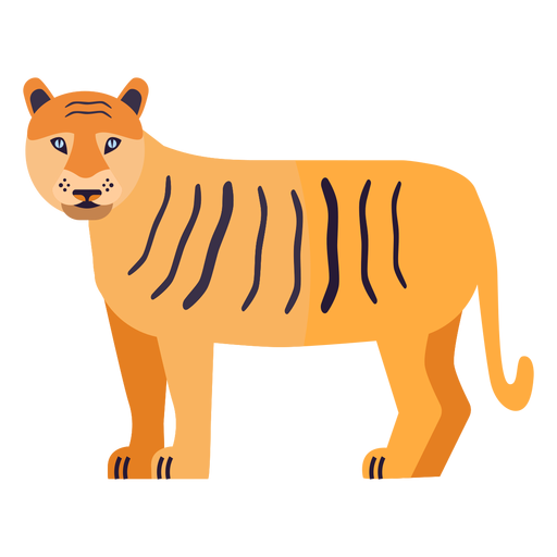 Raya cola de tigre plana Diseño PNG