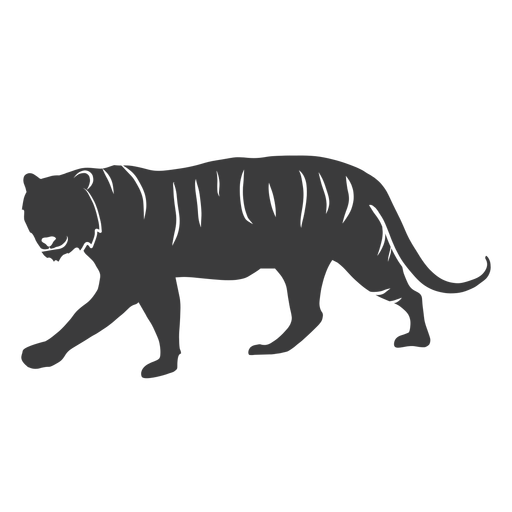Tiger Streifen Schwanz Silhouette PNG-Design