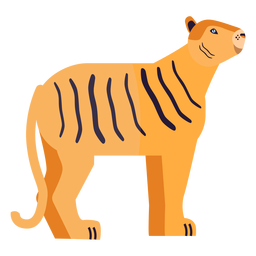 Listra cauda de tigre plana Desenho PNG