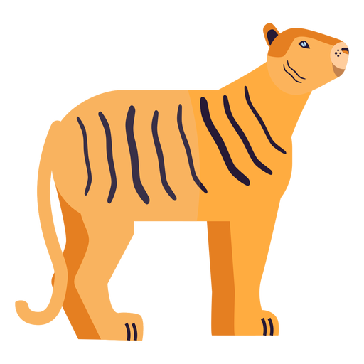 Listra cauda de tigre plana Desenho PNG