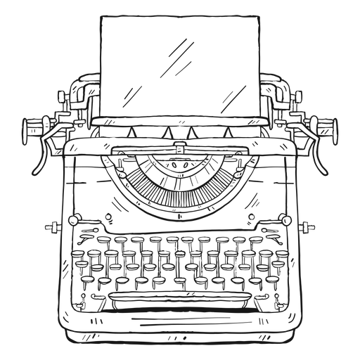 Schreibmaschinenpapierknopf Tipphub PNG-Design