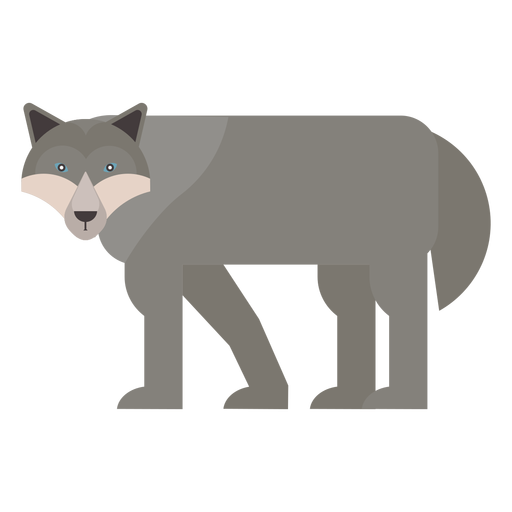 Cauda de predador de lobo plana arredondada geom?trica Desenho PNG