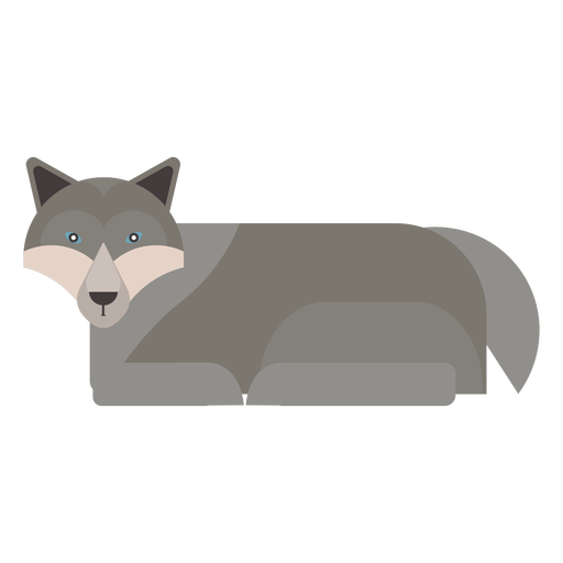 Wolf tail predator flat rounded geometric