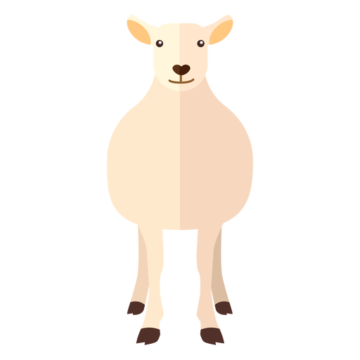 Wool sheep lamb hoof flat PNG Design