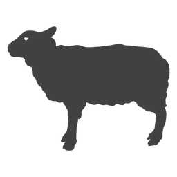 Silueta de pezuña de cordero de oveja de lana Diseño PNG