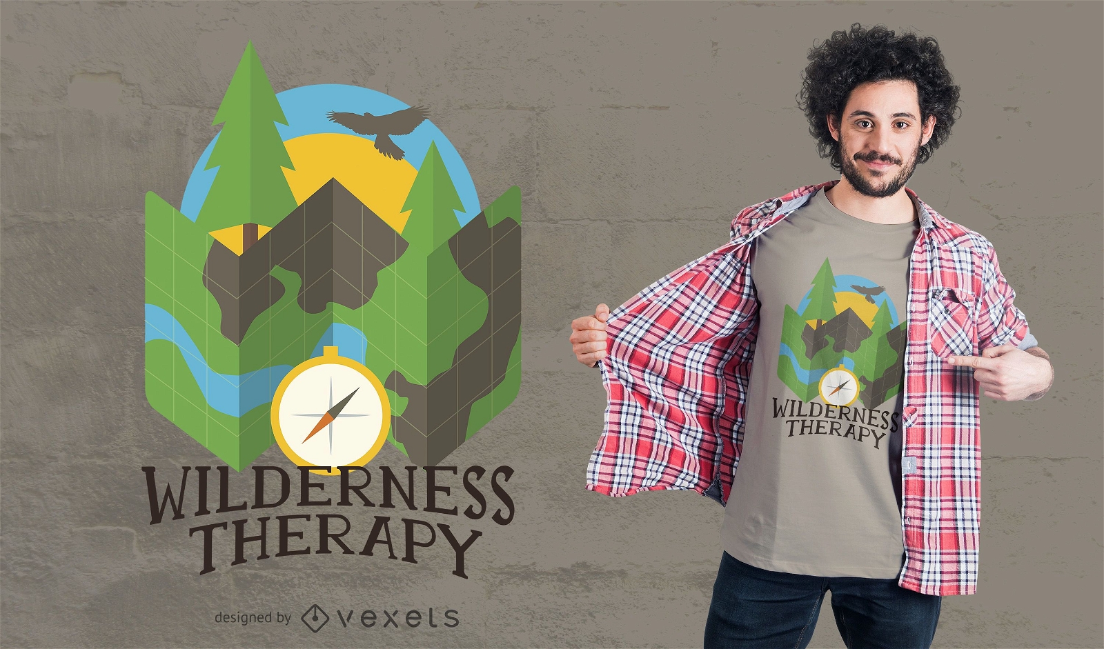 Wilderness Camping T-Shirt Design