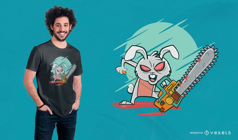 Diseño de camiseta de Crazy Bunny Diseño de camiseta de Crazy Bunny