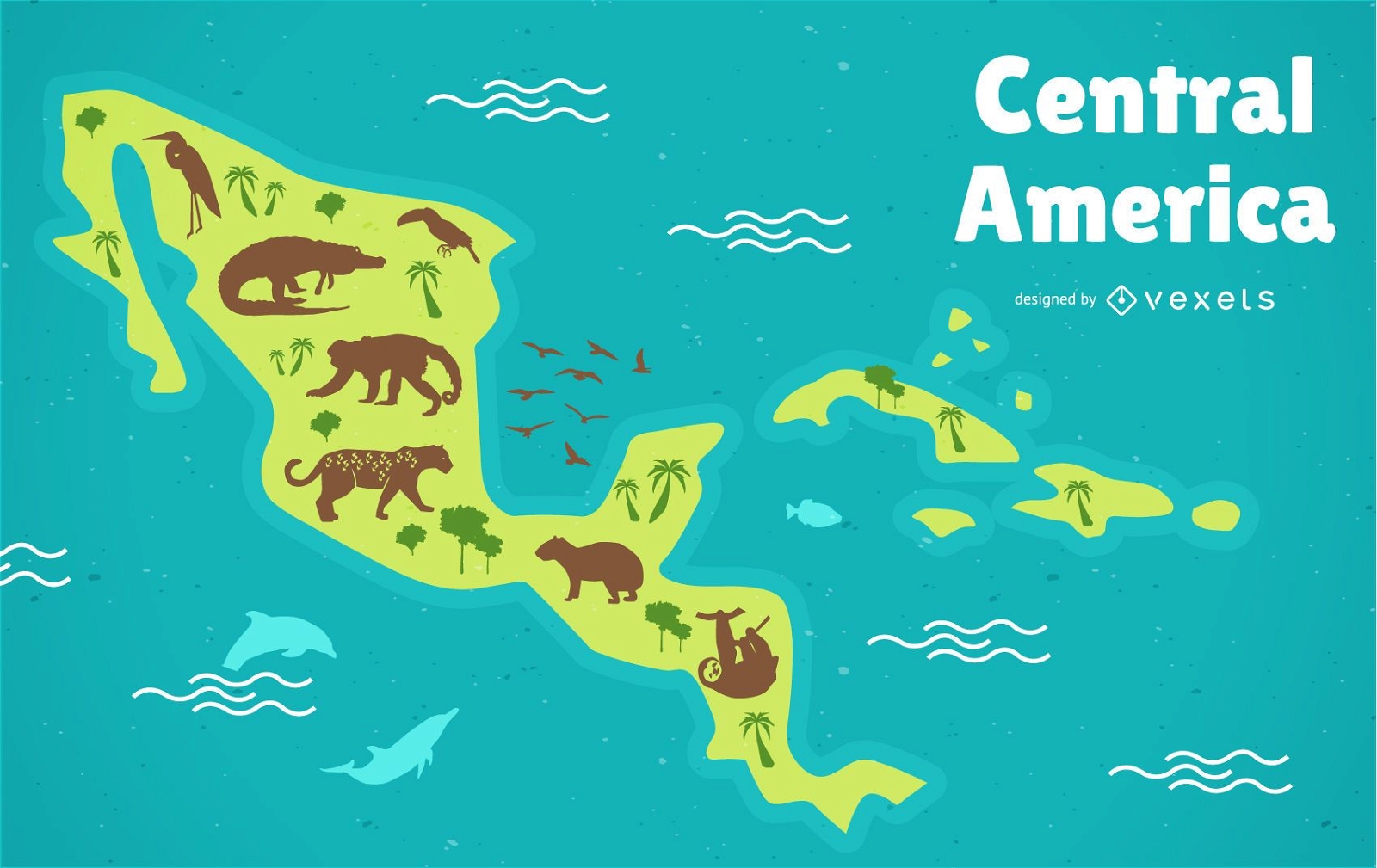 Mittelamerika Karte