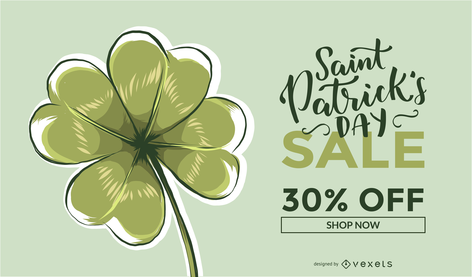 Design promocional de venda de Saint Patrick