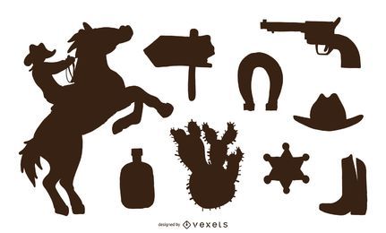 Wild West Silhouette Set Wild West Silhouette Set