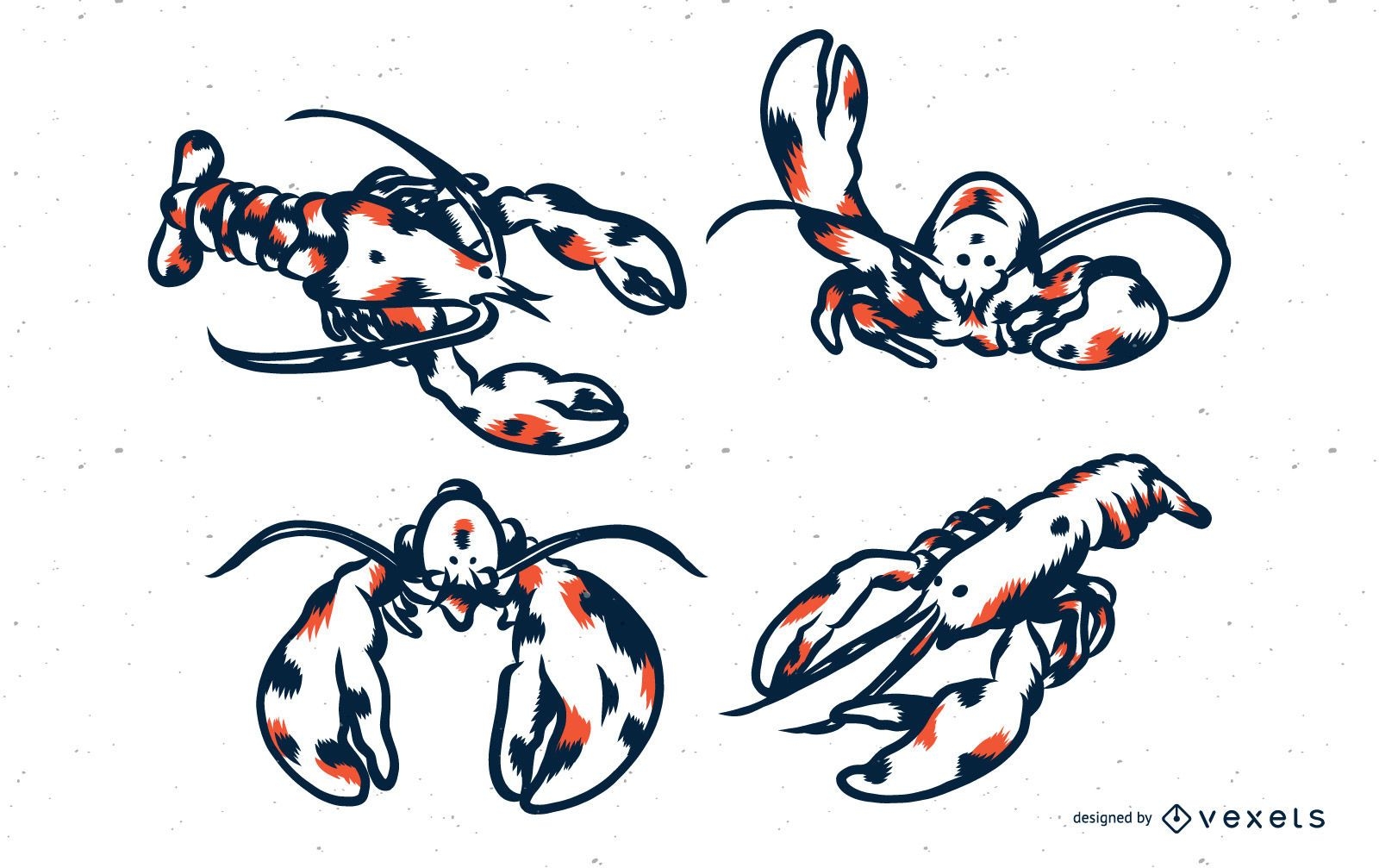 Ilustração de lagosta Duotone et