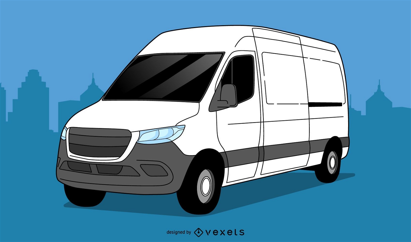 SUV Van Illustration Design - Vector Download