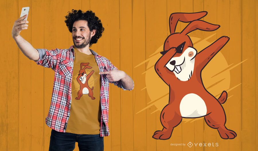 Dabbing Bunny T-Shirt Design Dabbing Bunny T-Shirt Design