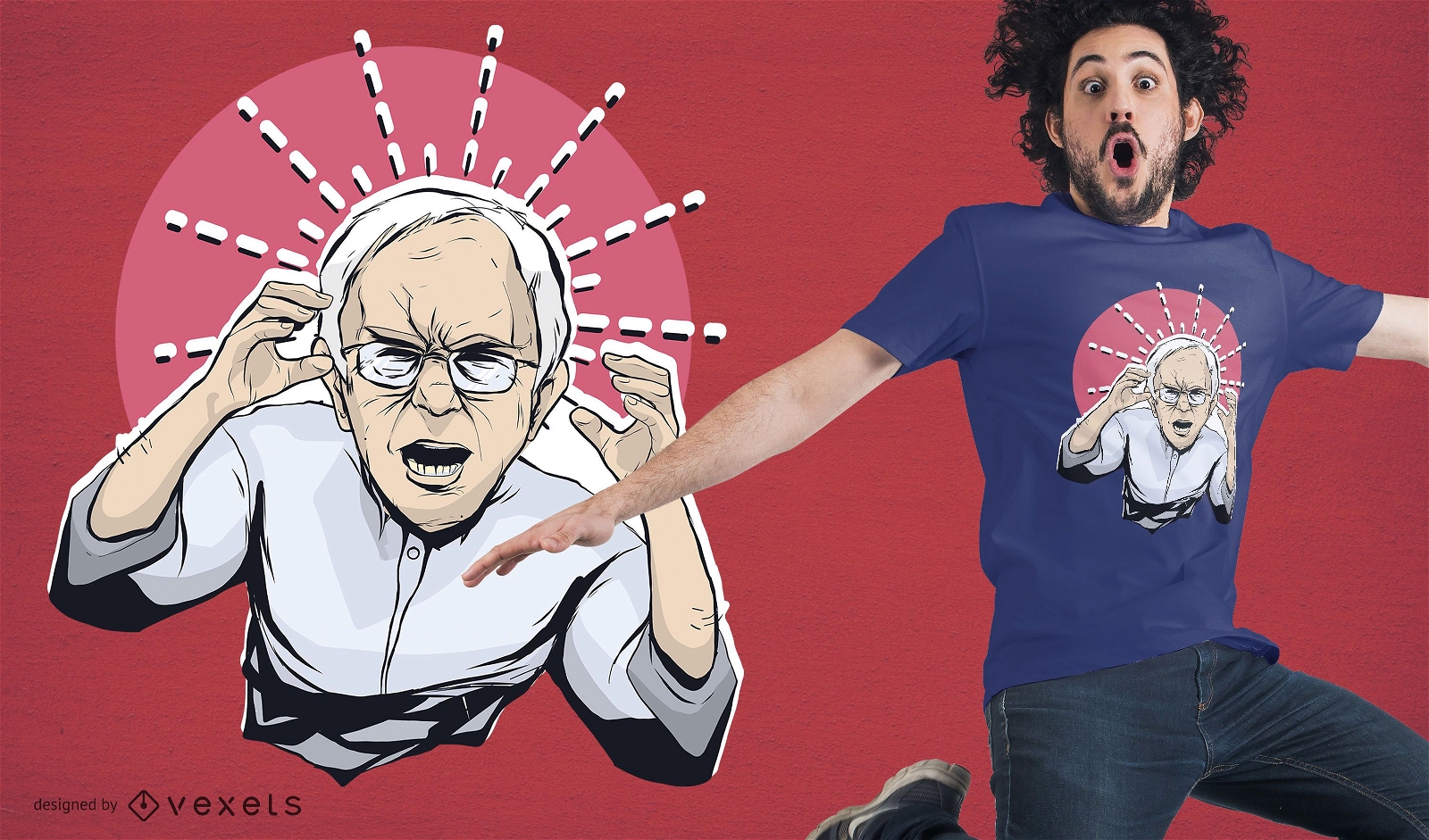 Design de camiseta do Angry Bernie Sanders