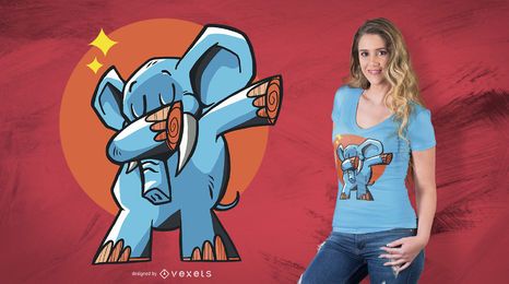 Tupfendes Elefant-T-Shirt Design Tupfendes Elefant-T-Shirt Design