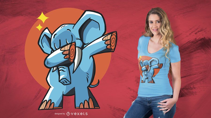 Dabbing Elephant T-Shirt Design Dabbing Elephant T-Shirt Design