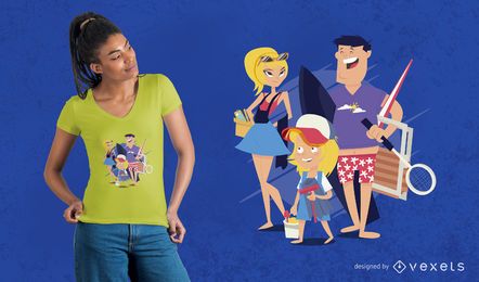 Family Beach Day camiseta de diseño Family Beach Day camiseta de diseño