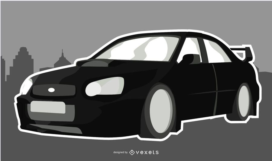 Ilustração do carro preto elegante Ilustração do carro preto elegante