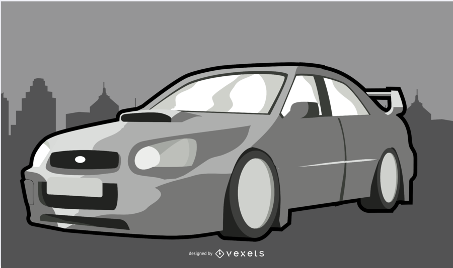 White Modern Car Illustration White Modern Car Illustration