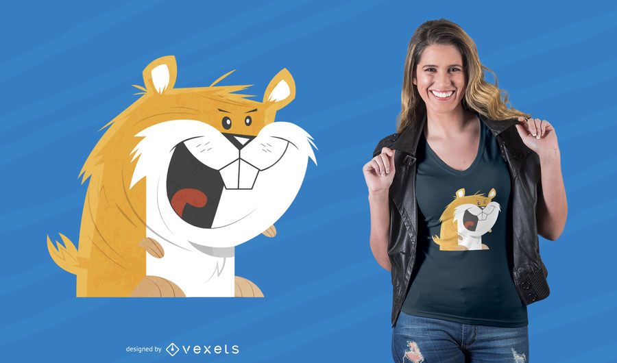 Funny Hamster T-Shirt Design Funny Hamster T-Shirt Design