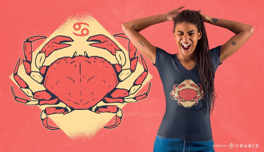 Cancer Zodiac Sign T-shirt Design Cancer Zodiac Sign T-shirt Design