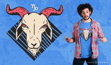 Diseño de la camiseta del zodiaco Capricornio Diseño de la camiseta del zodiaco Capricornio