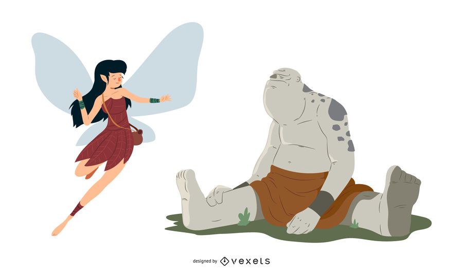 Fairy and Ogre Character Set Fairy and Ogre Character Set