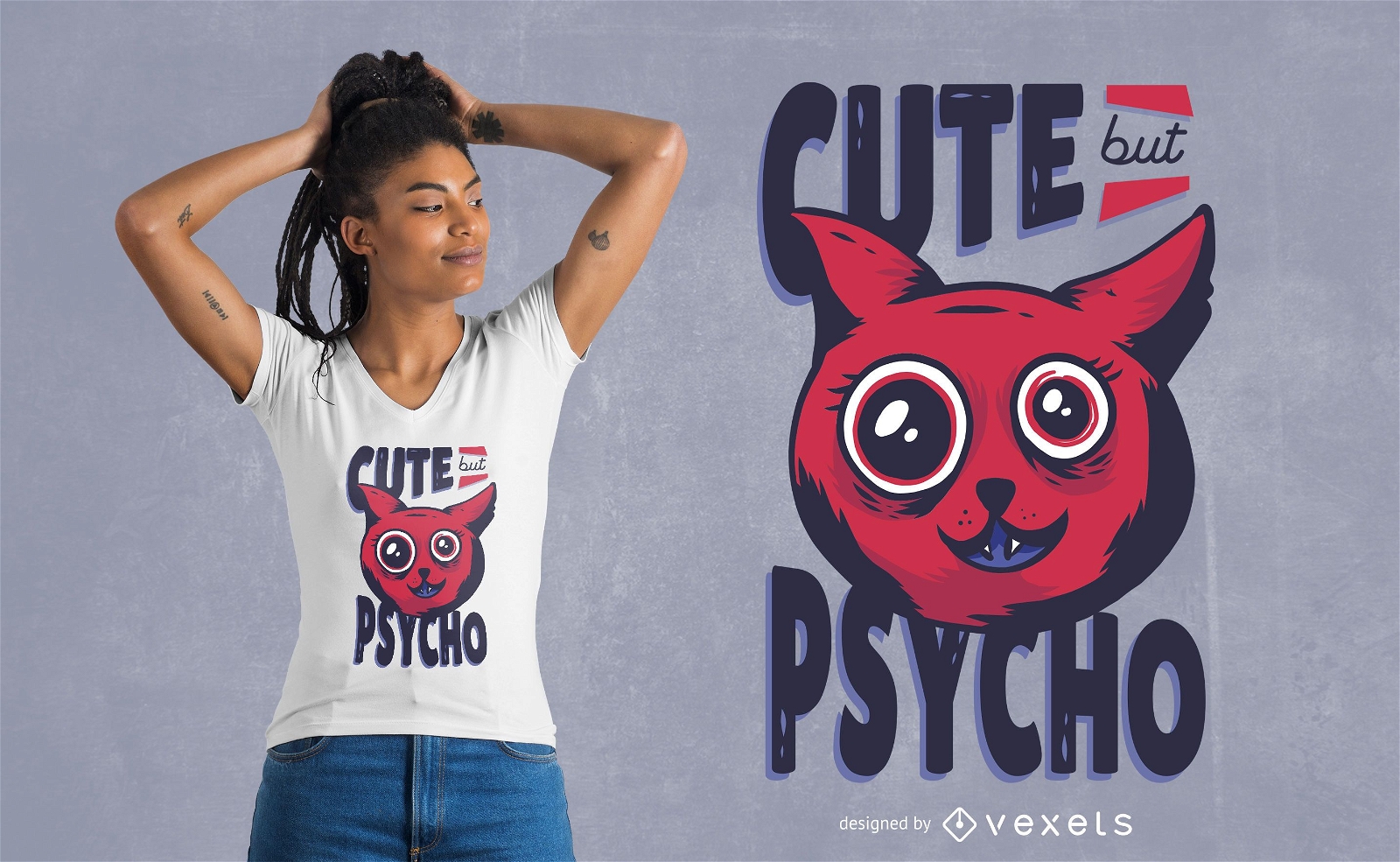Dise?o de camiseta Cute But Psycho