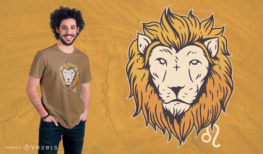 Leo Zodiac Sign T-shirt Design Leo Zodiac Sign T-shirt Design