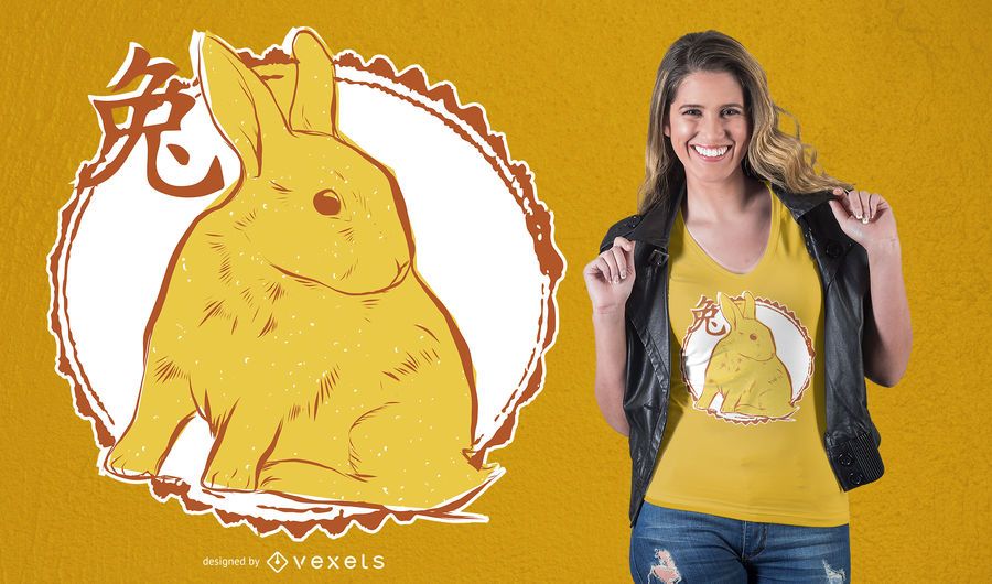 Chinese Rabbit T-shirt Design Chinese Rabbit T-shirt Design