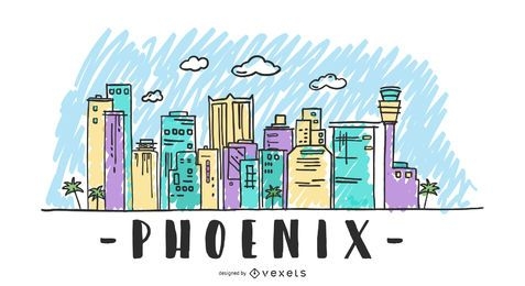 USA Phoenix Skyline Design